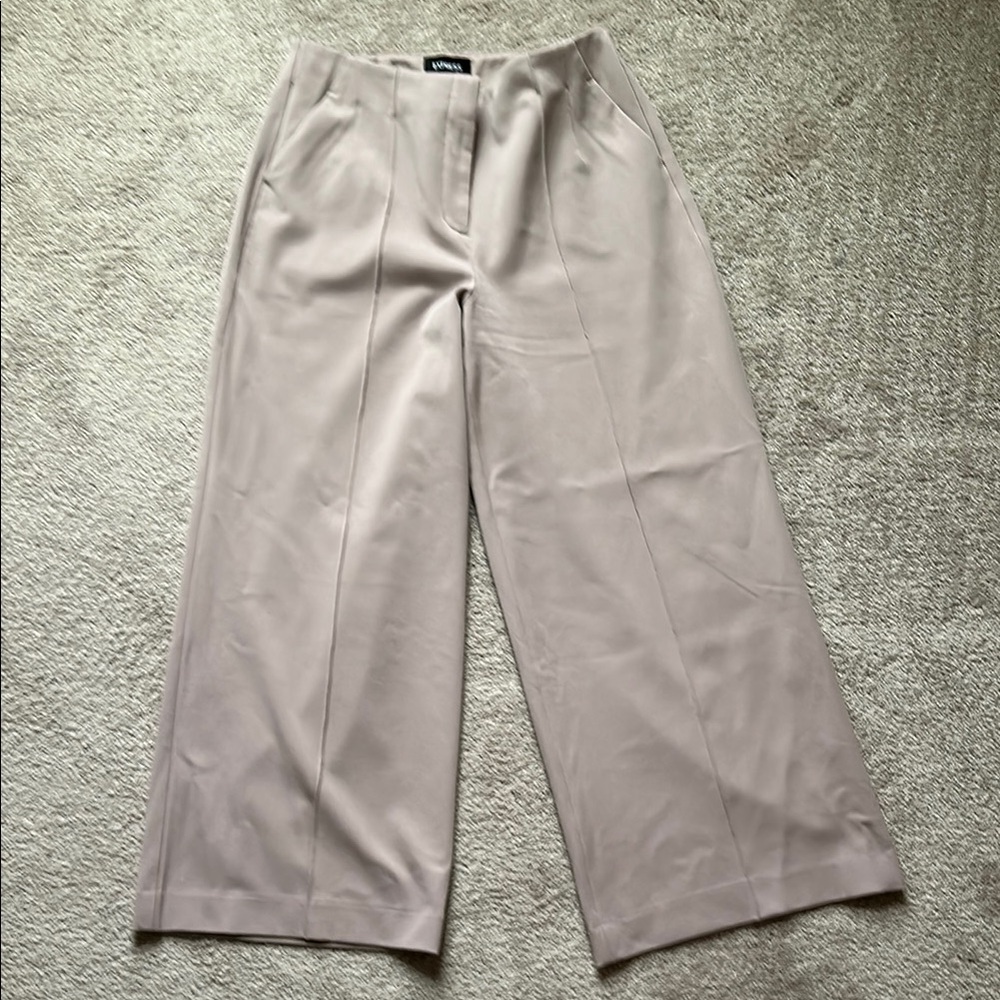 Express Dusty Pink Wide Leg High Rise Ankle Pants